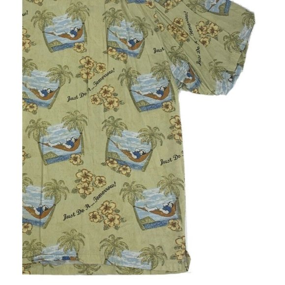 Men's Big‎ Dogs Short Sleeve Button Down Hawaiian Shirt 4X Just Do It...Tomorrow - Picture 9 of 10